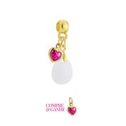 Mini Gota Lapidada com Coração de Mãe